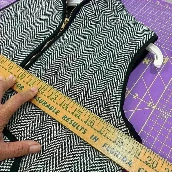 Merokeety classic herringbone Quilted Puffer Vest Sleeveless jacket vest-size S - Picture 10 of 11